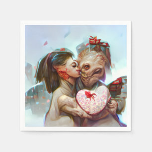 Servilleta De Papel Whimsical Alien Romance
