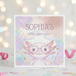 Servilleta De Papel Whimsical axolotl kids birthday