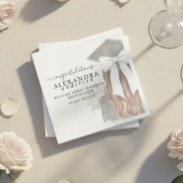 Servilleta De Papel Whimsical Calligraphy Graduation Bow