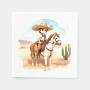 Servilleta De Papel Whimsical Cowboy Adventure Baby Shower