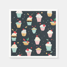 Servilleta De Papel Whimsical Cupakes Delight Fiesta Napkins