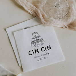 Servilleta De Papel Whimsical Doodle Boda