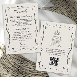 Servilleta De Papel Whimsical Doodles Hand Drawn Wavy Frame Wedding