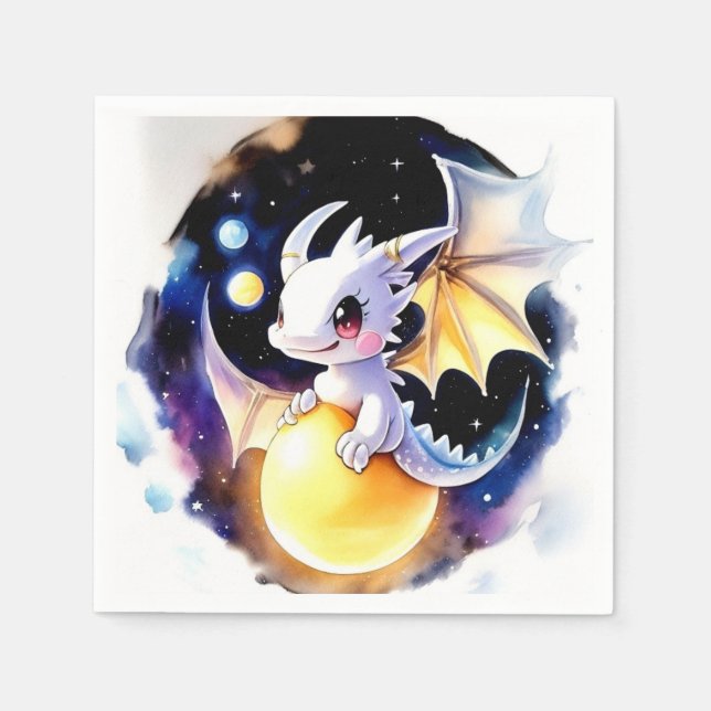 Servilleta De Papel Whimsical Dragon Baby Shower (Anverso)