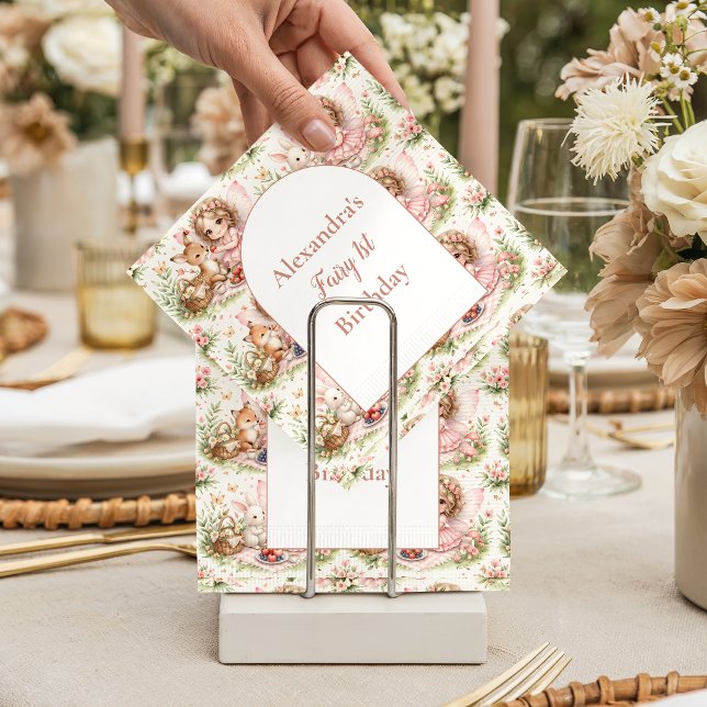 Servilleta De Papel Whimsical Fairy First Birthday (Subido por el creador)