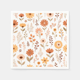 Servilleta De Papel Whimsical Fall Wildflower