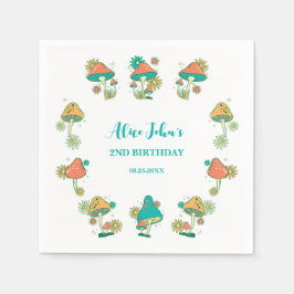 Servilleta De Papel Whimsical Groovy Psychedelle Cumpleaños