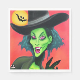 Servilleta De Papel Whimsical Halloween Witch