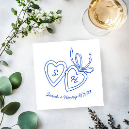 Servilleta De Papel Whimsical Heart Locket Doodle Sketch PERSONALIZADO