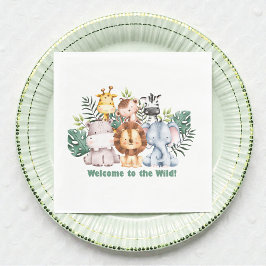Servilleta De Papel Whimsical Jungle Safari Animal Birthday