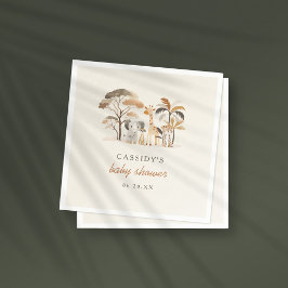 Servilleta De Papel Whimsical Jungle Safari Animals Boy Baby Shower