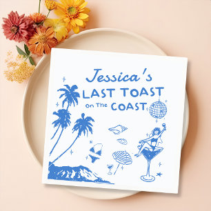 Servilleta De Papel Whimsical Last Toast Coast Beach Bachelorette