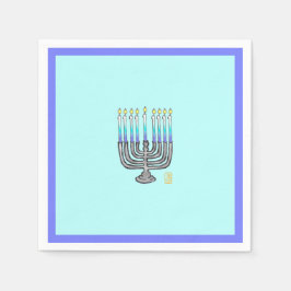 Servilleta De Papel Whimsical Menorah Paper Napkin