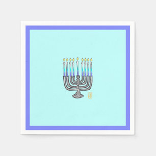 Servilleta De Papel Whimsical Menorah Paper Napkin