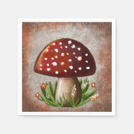 Servilleta De Papel Whimsical Mushroom & Fungi Motif – Nature-Inspired