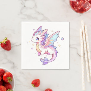 Servilleta De Papel Whimsical Pastel Dragon Baby Shower