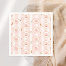 Servilleta De Papel Whimsical Pumpkin Fall Floral Baby Shower