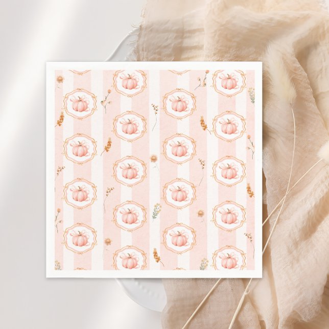 Servilleta De Papel Whimsical Pumpkin Fall Floral Baby Shower (Subido por el creador)