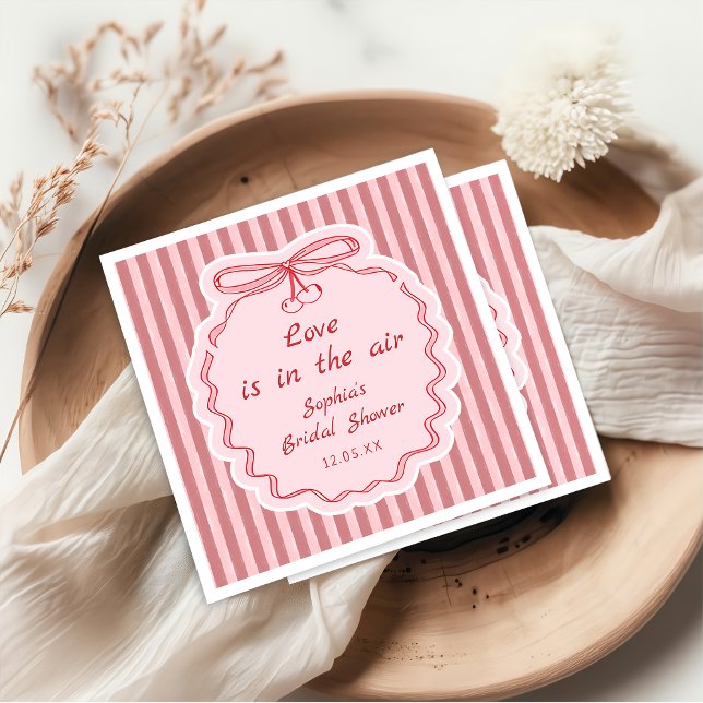 Servilleta De Papel Whimsical Red Happy Galentine's Day Napkin (Subido por el creador)