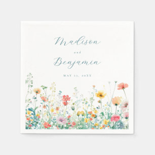 Servilleta De Papel Whimsical Spring Wildflower Boda