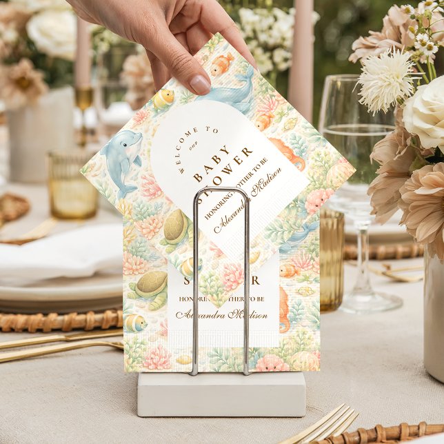 Servilleta De Papel Whimsical Summer Animals Baby Shower (Subido por el creador)