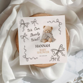 Servilleta De Papel Whimsical Teddy Bear Baby Shower