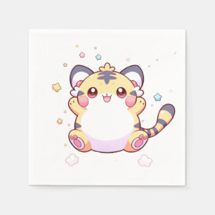 Servilleta De Papel Whimsical Tiger Baby Shower