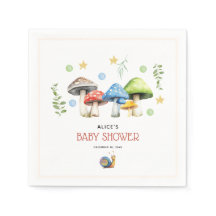 Whimsical Watercolor Mushroom Baby Shower