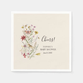 Servilleta De Papel Whimsical Wildflower Baby In Bloom