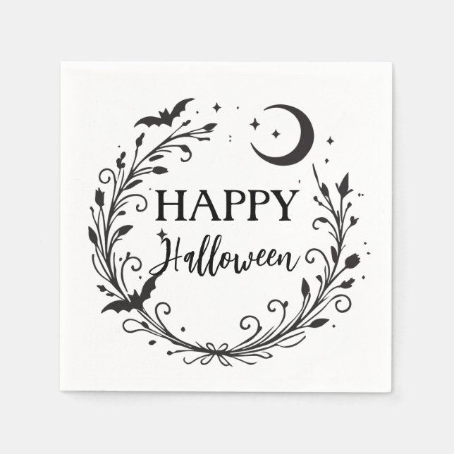 Servilleta De Papel Whimsical Witchen Wiccan Herb Magic Halloween (Anverso)