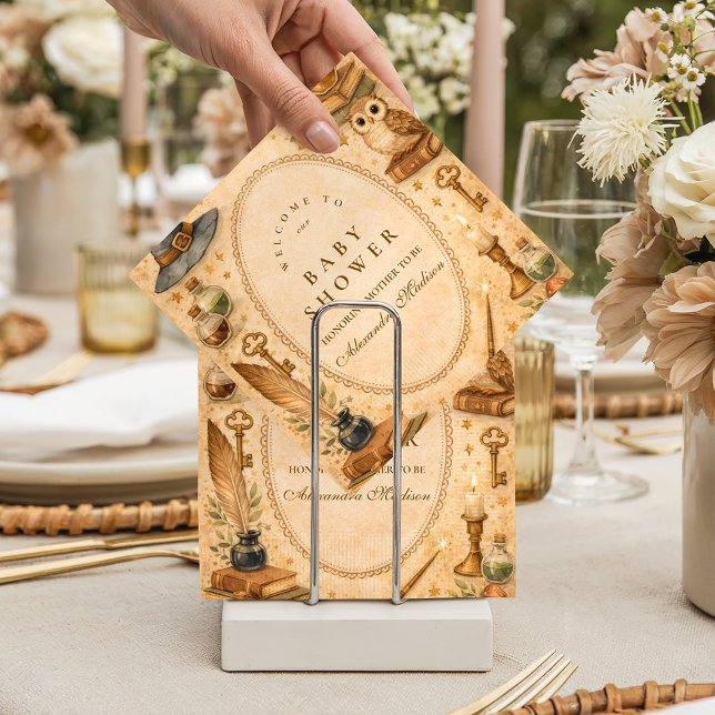 Servilleta De Papel Whimsical Wizard Magic Baby Shower (Subido por el creador)