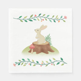 Servilleta De Papel Whimsical Woodland Animal Baby Shower Paper Napkin