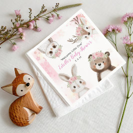 Servilleta De Papel Whimsical Woodland Floral Boho Baby Shower