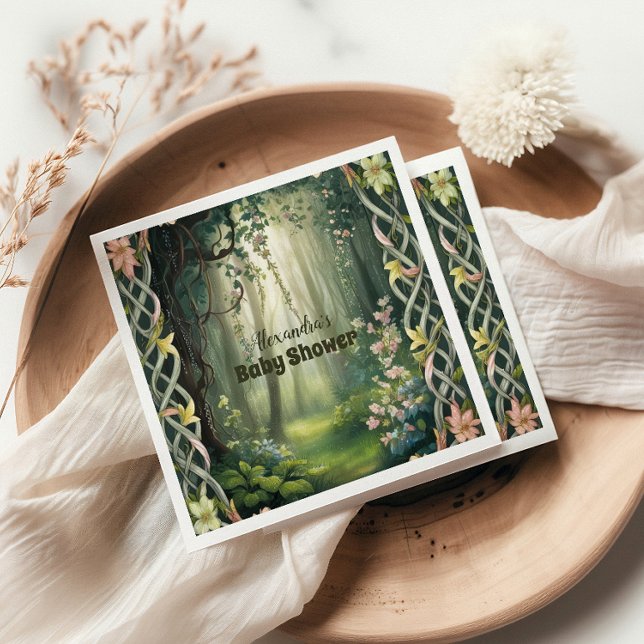 Servilleta De Papel Whimsical Woodland Forest Baby Shower (Subido por el creador)