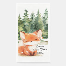 Servilleta De Papel Whimsical Woodland Fox Baby Shower