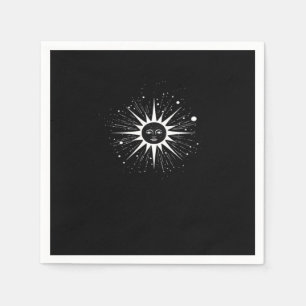 Servilleta De Papel Whimsigoth Night Sky Sun Moon Witchy Classic Hallo