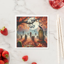 Servilleta De Papel Whimsigoth otoñal Mysterial Graveyard Decoupage