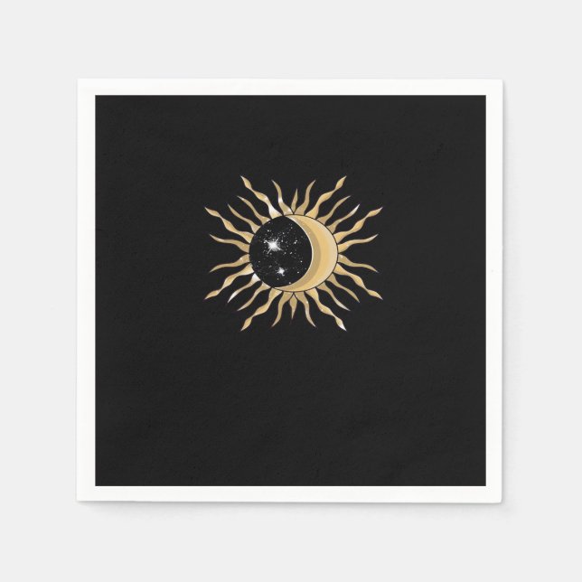 Servilleta De Papel Whimsigoth Sun Moon Space Classic (Anverso)
