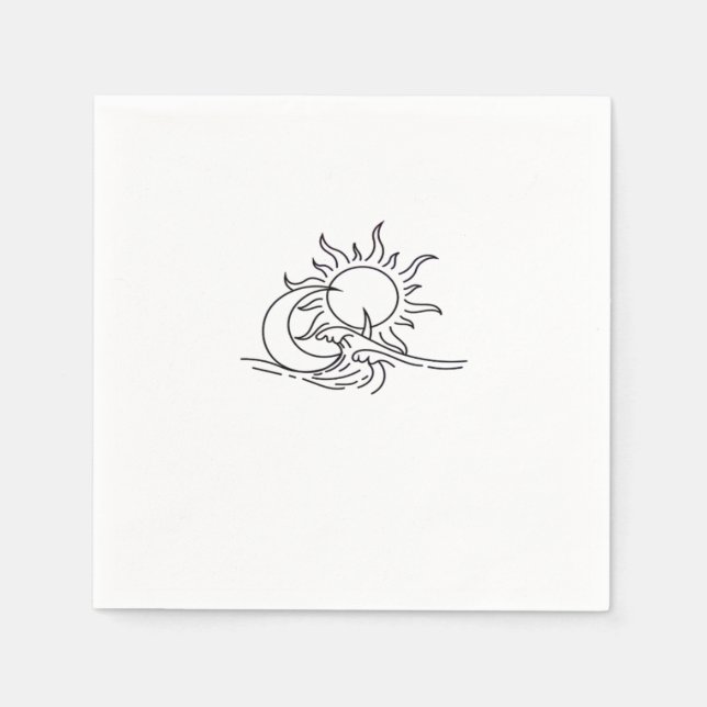 Servilleta De Papel Whimsigoth Sun Sea Witchen (Anverso)