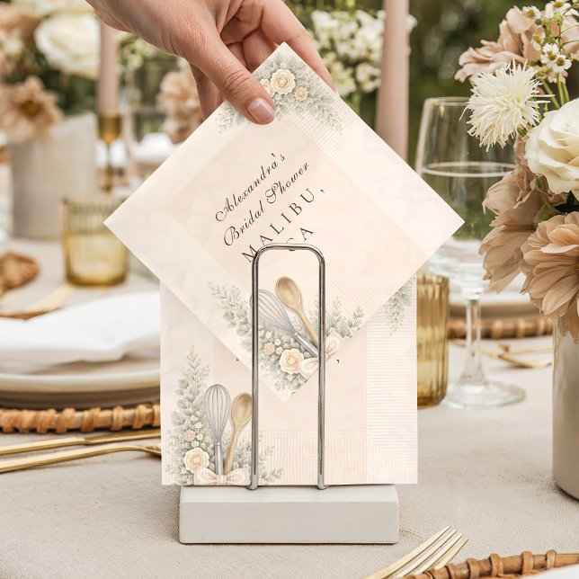 Servilleta De Papel Whisked Away Rustic Baking Bridal Shower (Subido por el creador)