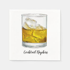 Servilleta De Papel Whiskey Cocktail Napkin