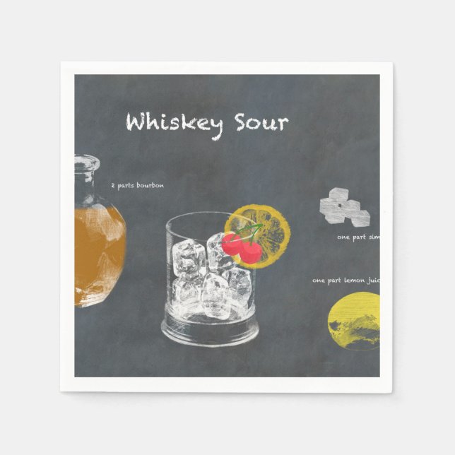 Servilleta De Papel Whiskey Sour (Anverso)