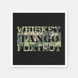 Servilleta De Papel Whiskey Tango Foxtrot WTF Camuflaje Verde
