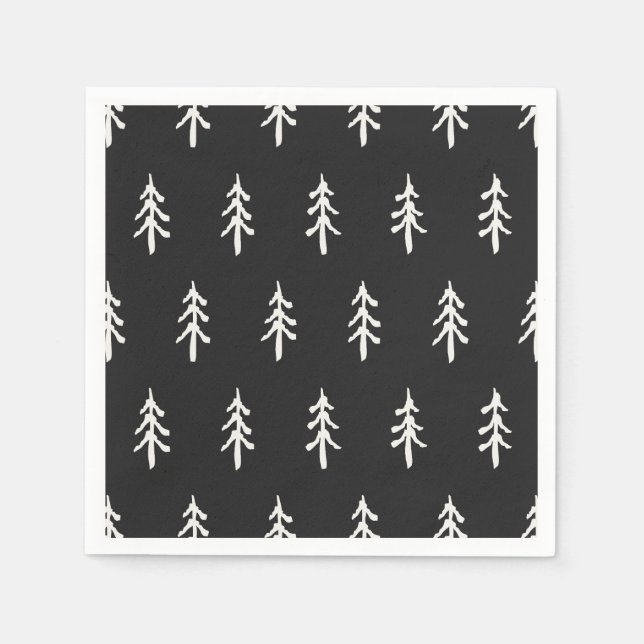 Servilleta De Papel Whispering Pines - Charcoal (Anverso)