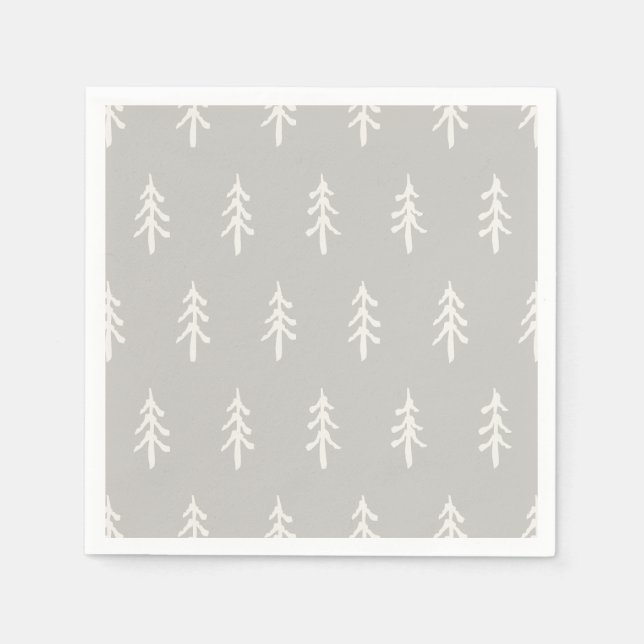 Servilleta De Papel Whispering Pines - Frost Gray (Anverso)