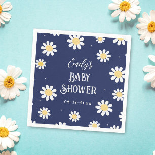 Servilleta De Papel White Daisies Spring Summer Boy Baby Shower