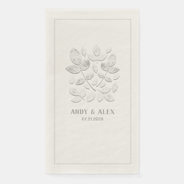 Servilleta De Papel White Haven Boda Ecru Cena Papeles (Anverso)