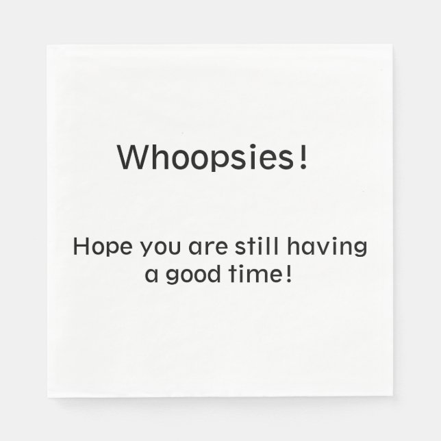 Servilleta De Papel ¡Whoopsies! (Anverso)