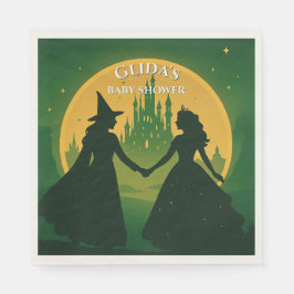 Servilleta De Papel Wicked Baby Shower Napkins- Elphaba & Glinda Party