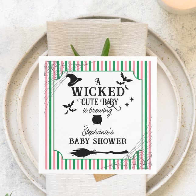 Servilleta De Papel Wicked Cute Baby is Brewing Halloween Baby Shower (Subido por el creador)
